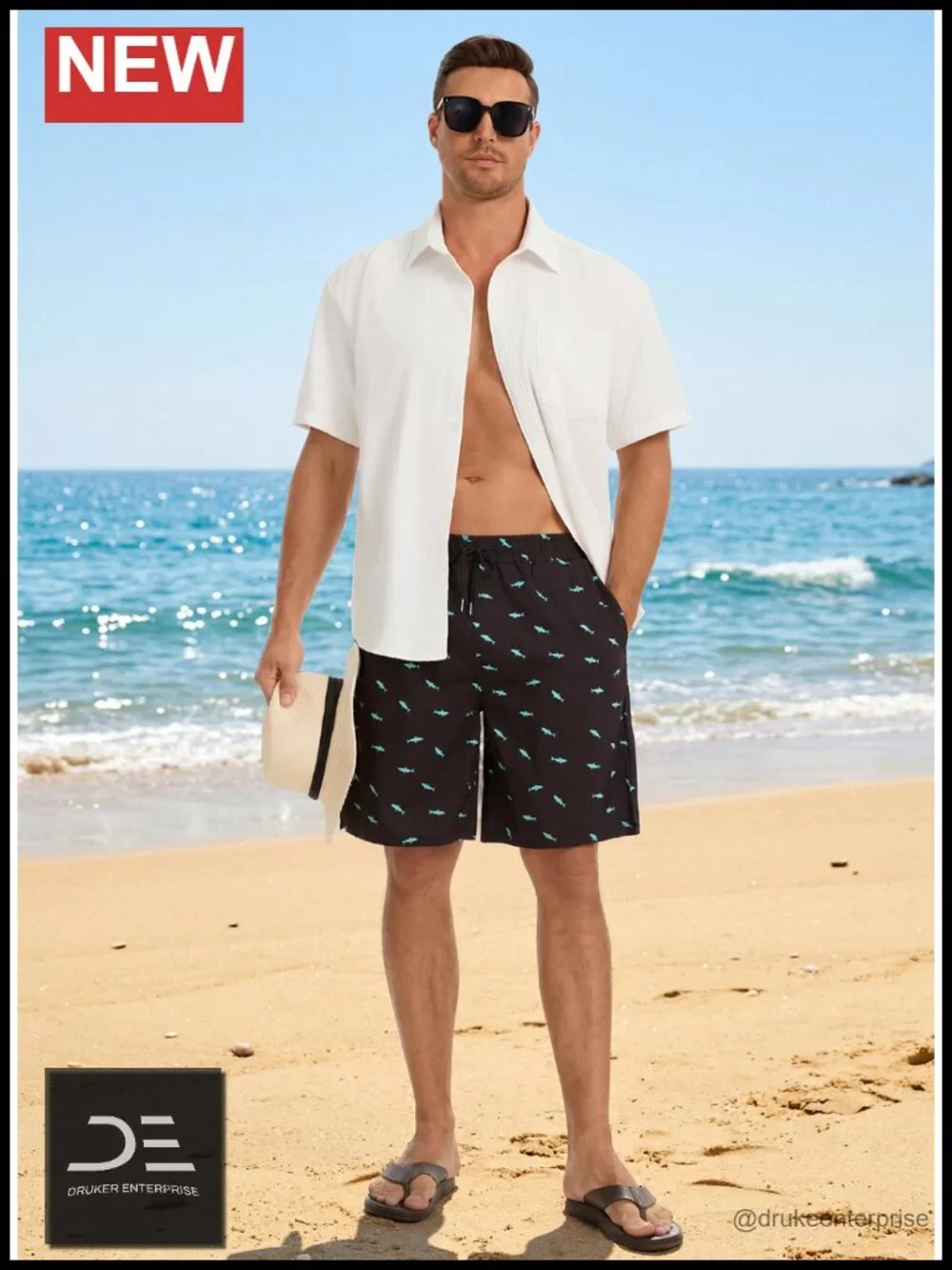 Men's 9 Inch Board Shorts with Compression Liner Quick Dry Swim Trunks